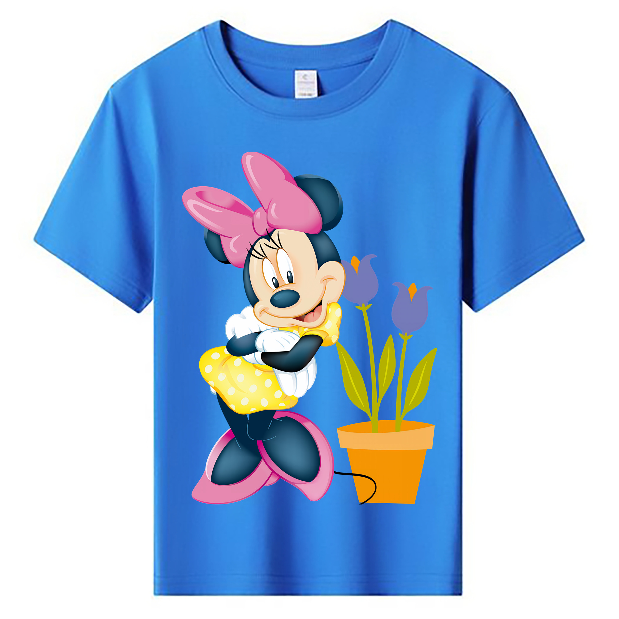 （画像用） ミッキーマウス Mickey Mouse 綿100％キッズTシャツ（フロントプリント）